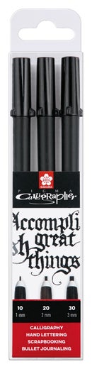 Sakura Pigma Calligraphy Set &ndash; 3 pennor