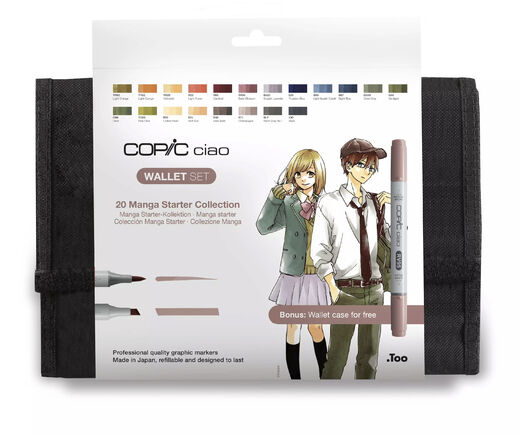 Copic Ciao Wallet 20 Manga Starter Set